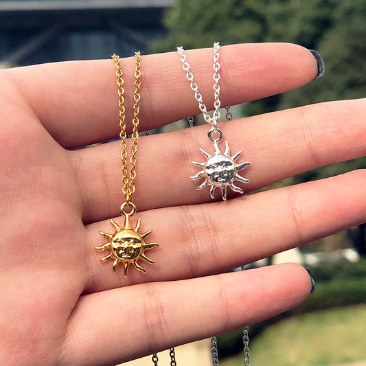 Vintage Sun and Moon Celestial Necklaces