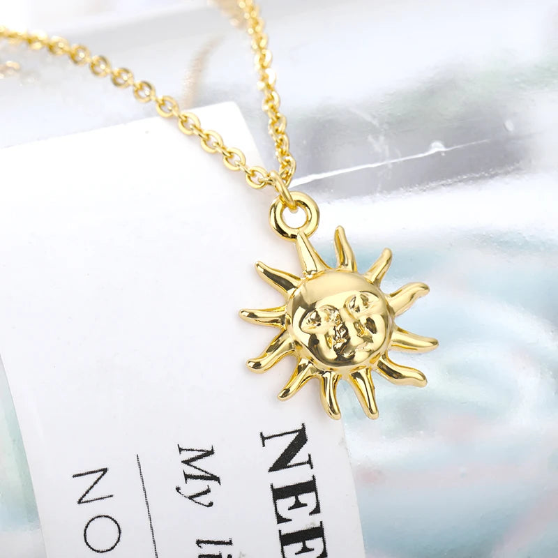 Vintage Sun and Moon Celestial Necklaces