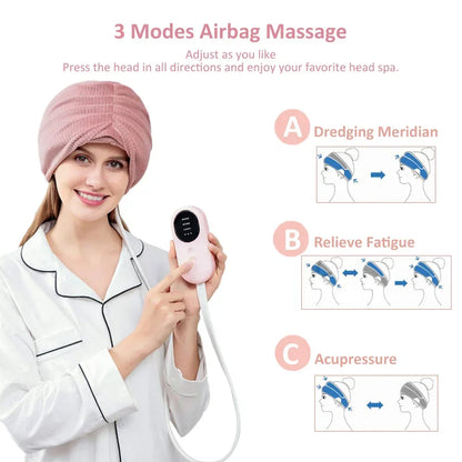 RelaxPro: Heated Air Pressure Head Massager for Ultimate Stress Relief